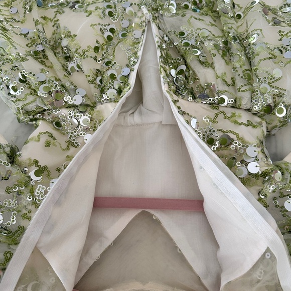 Wicked / Tiana / Elphaba-Inspired Green Sequin Dress — Size 6 - Picture 6 of 11